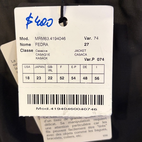 Marina Rinaldi Sheer 2 Piece Black Blouse with Floral Accents NWT $400 MSRP - Picture 7 of 7